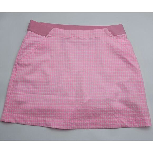 Lilly Pulitzer Women's Size 4 Conch Shell Pink Aona Gingham 15" Golf Skort NWT - Picture 1 of 10